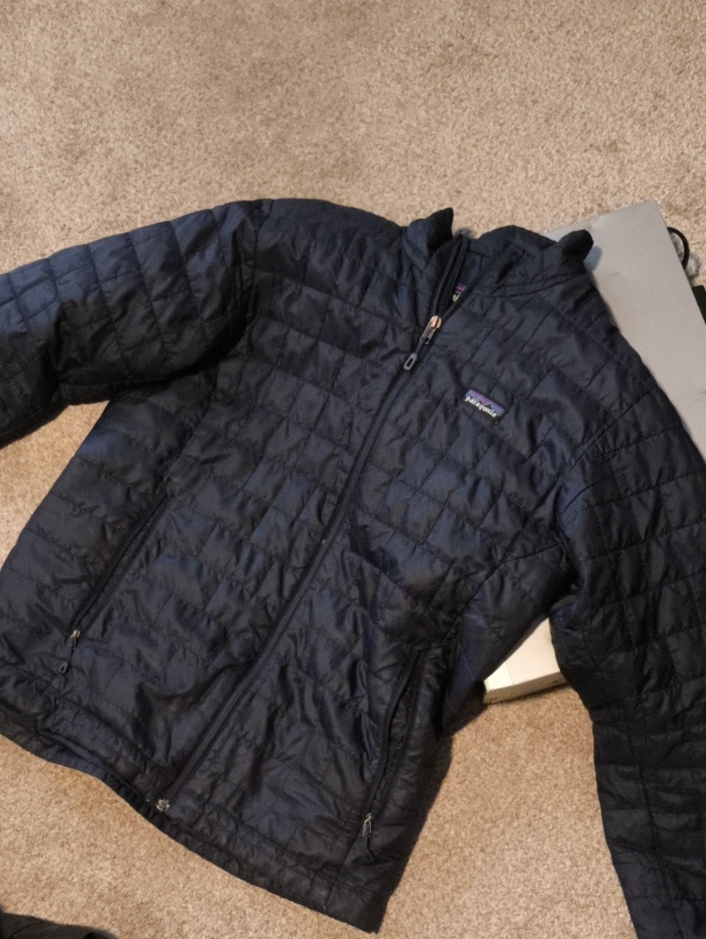 Patagonia Men’s Quilted Puffer Jacket - Navy Blue